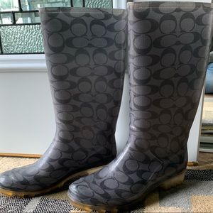 Coach rain boots (rubber)
